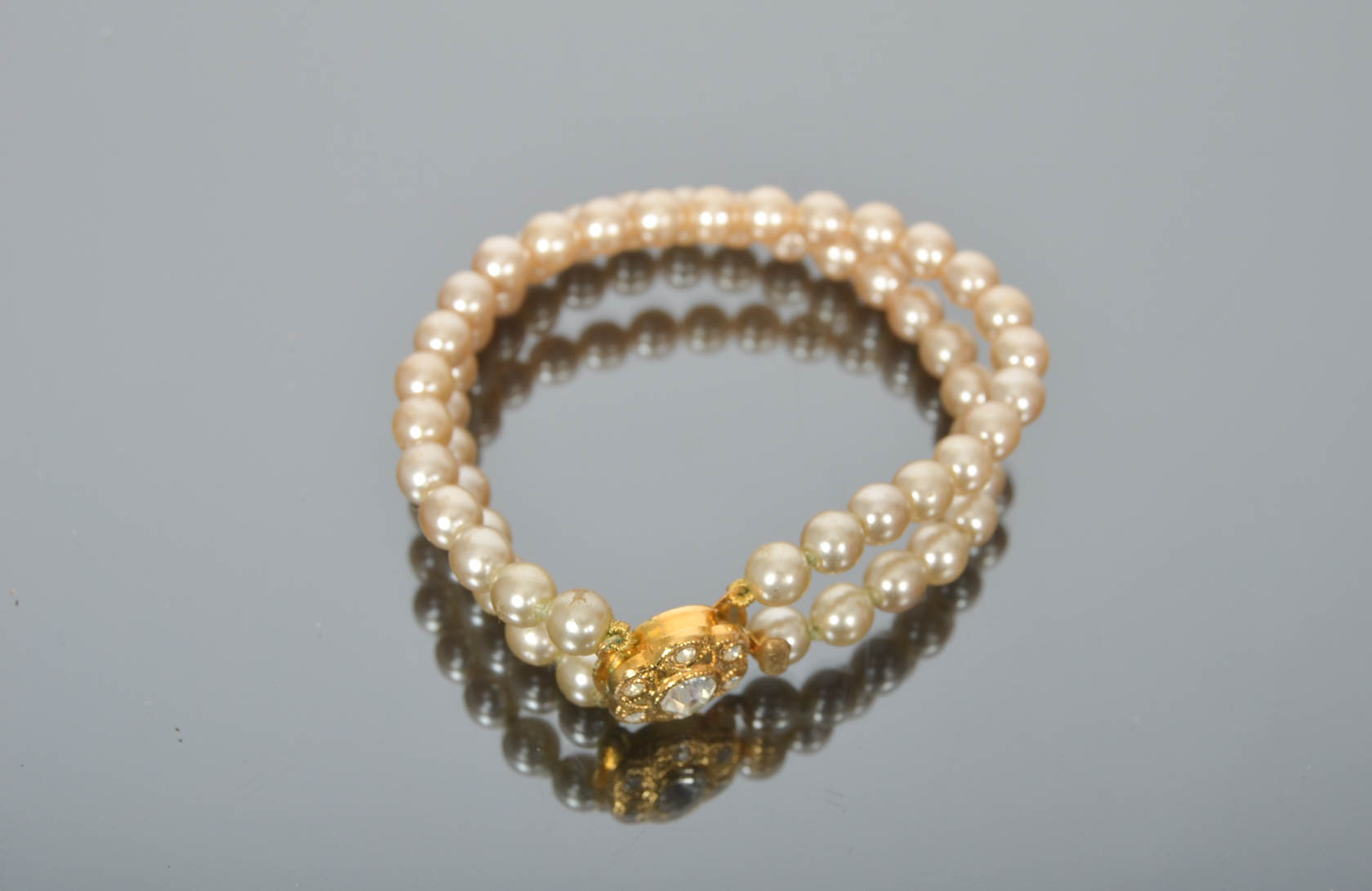 Wedding set of Vintage Faux Pearl Bracelets