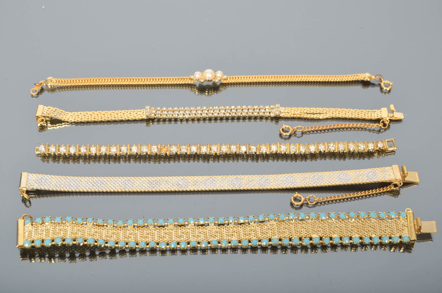 Collection of Vintage Costume Bracelets