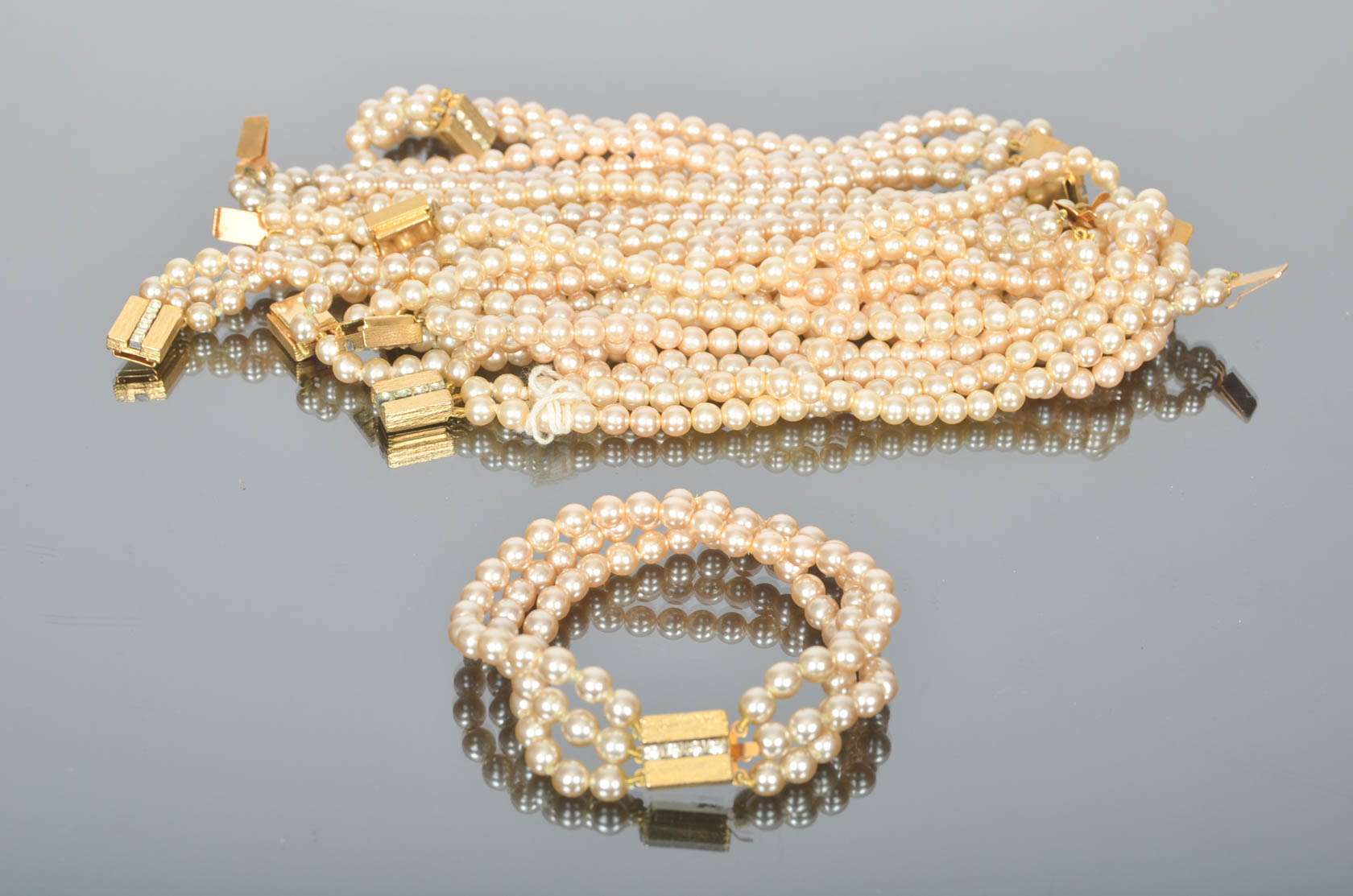 Set of Vintage Faux Pearl Bracelets
