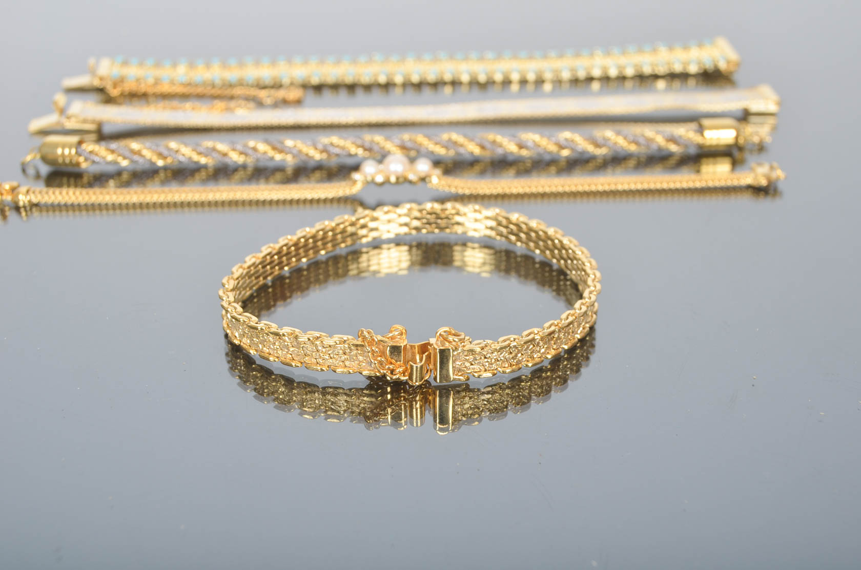 Collection of Vintage Costume Beacelets