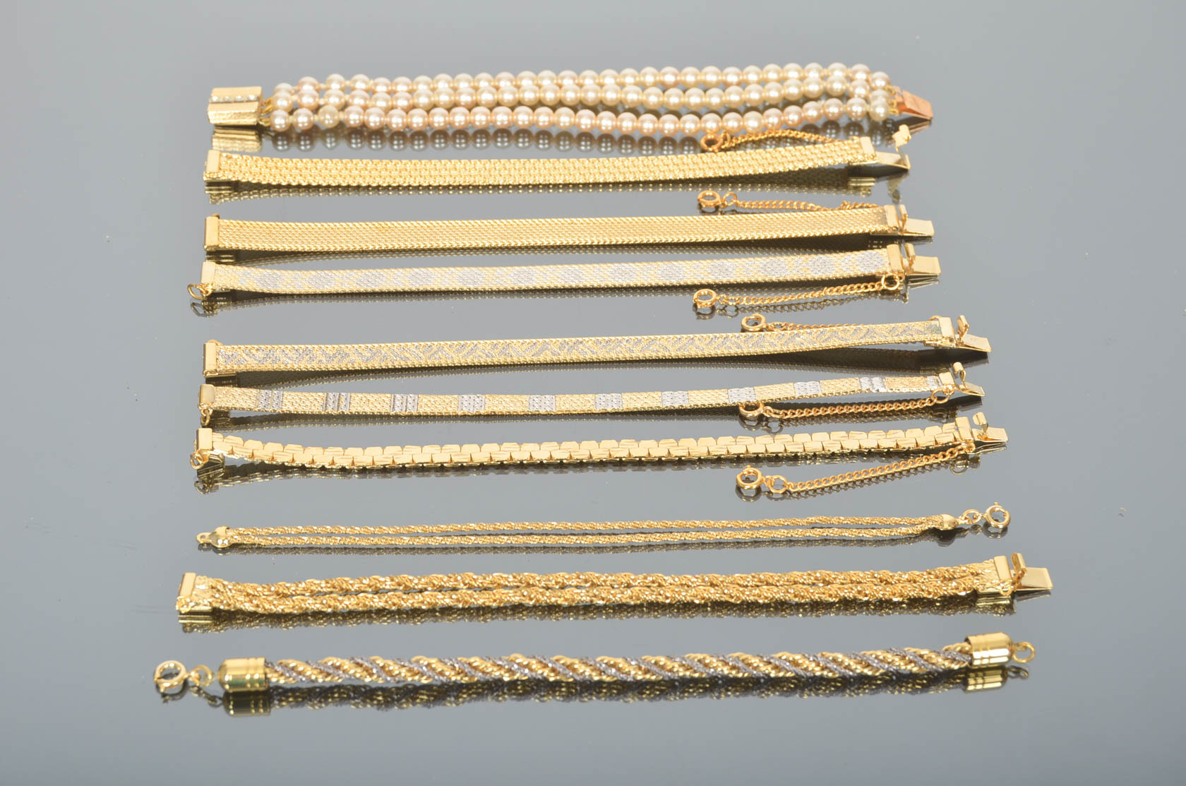 Collection of Vintage Costume Bracelets