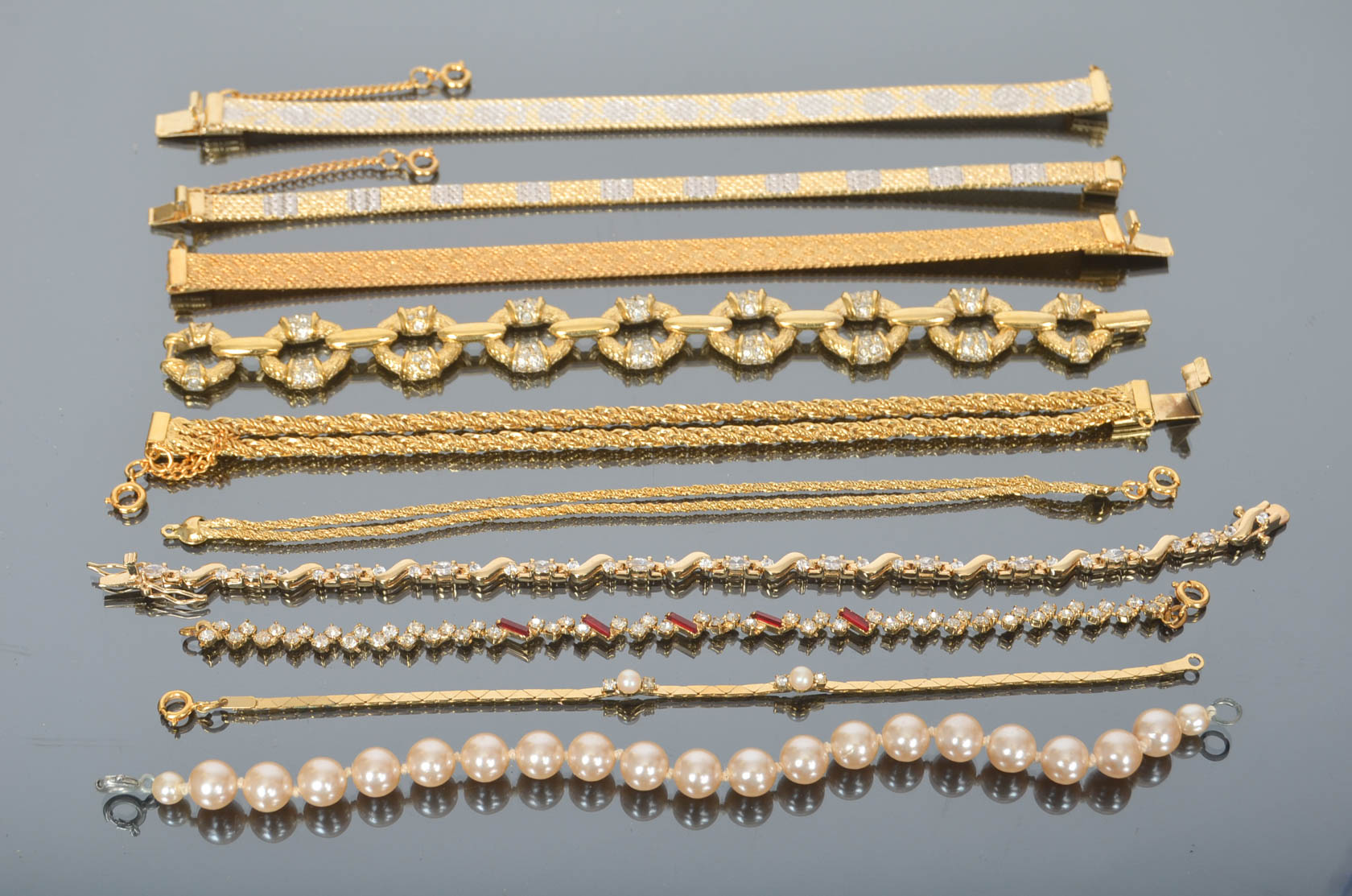 Assortment of Vintage Costume Bracelets