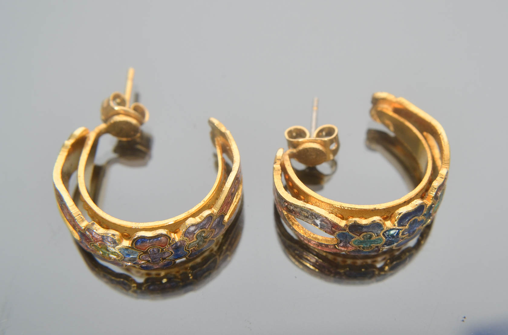 Collection of Gold Tone Earrings