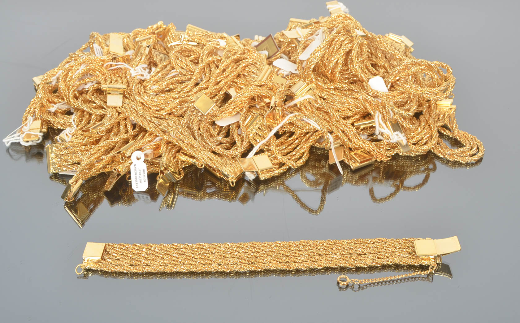 Wholesale Lot of Braided Gold Tone Bracelets