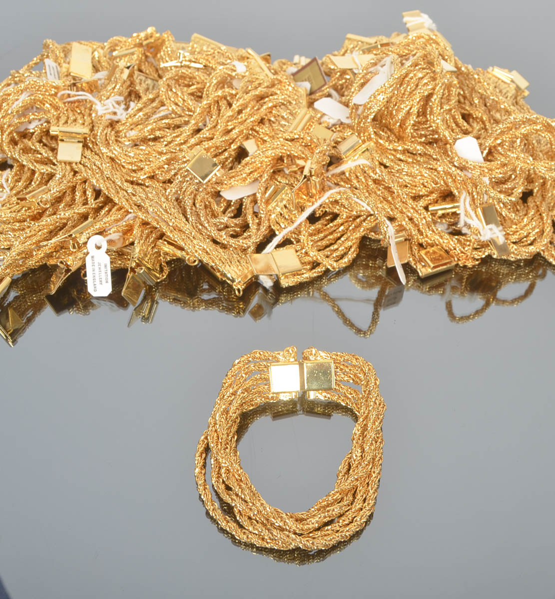 Wholesale Lot of Braided Gold Tone Bracelets