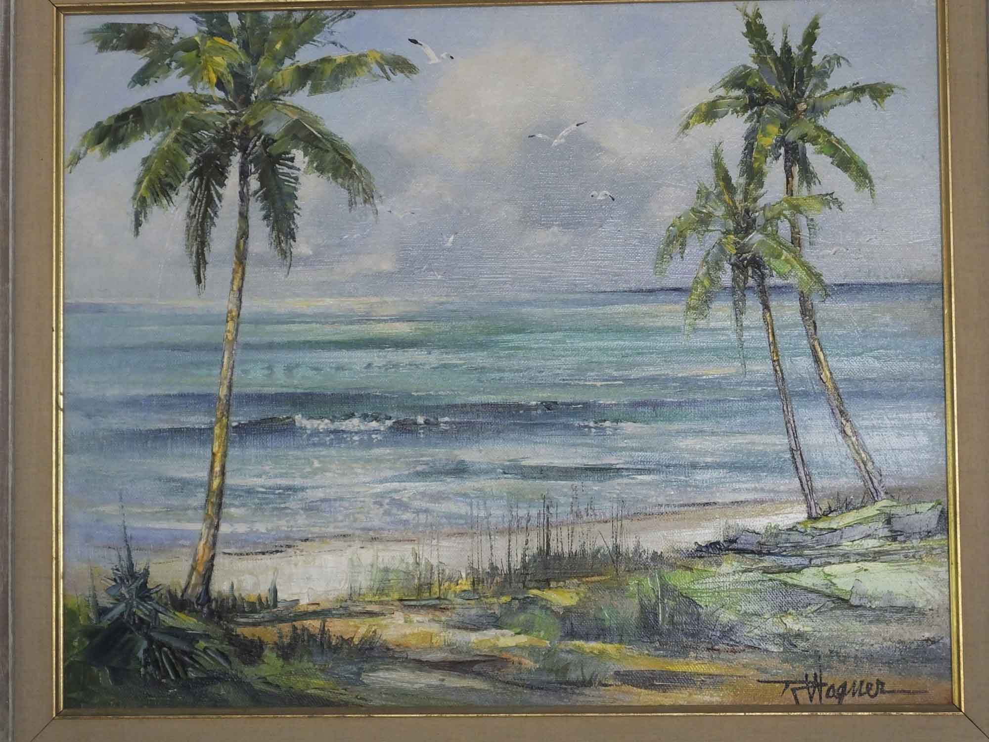 Original Oil Painting on Canvas By Richard Wagner, Circa 1967