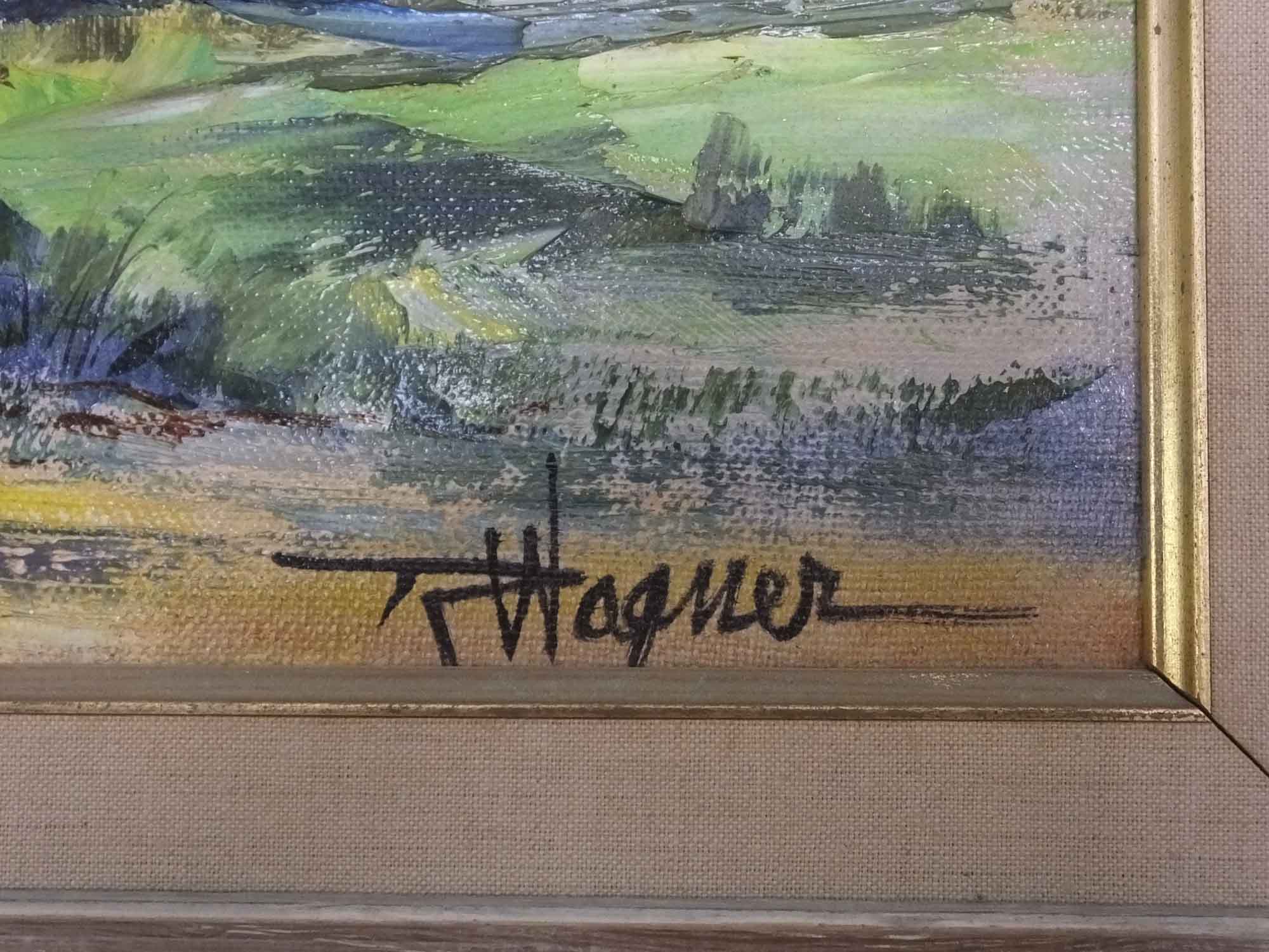 Original Oil Painting on Canvas By Richard Wagner, Circa 1967