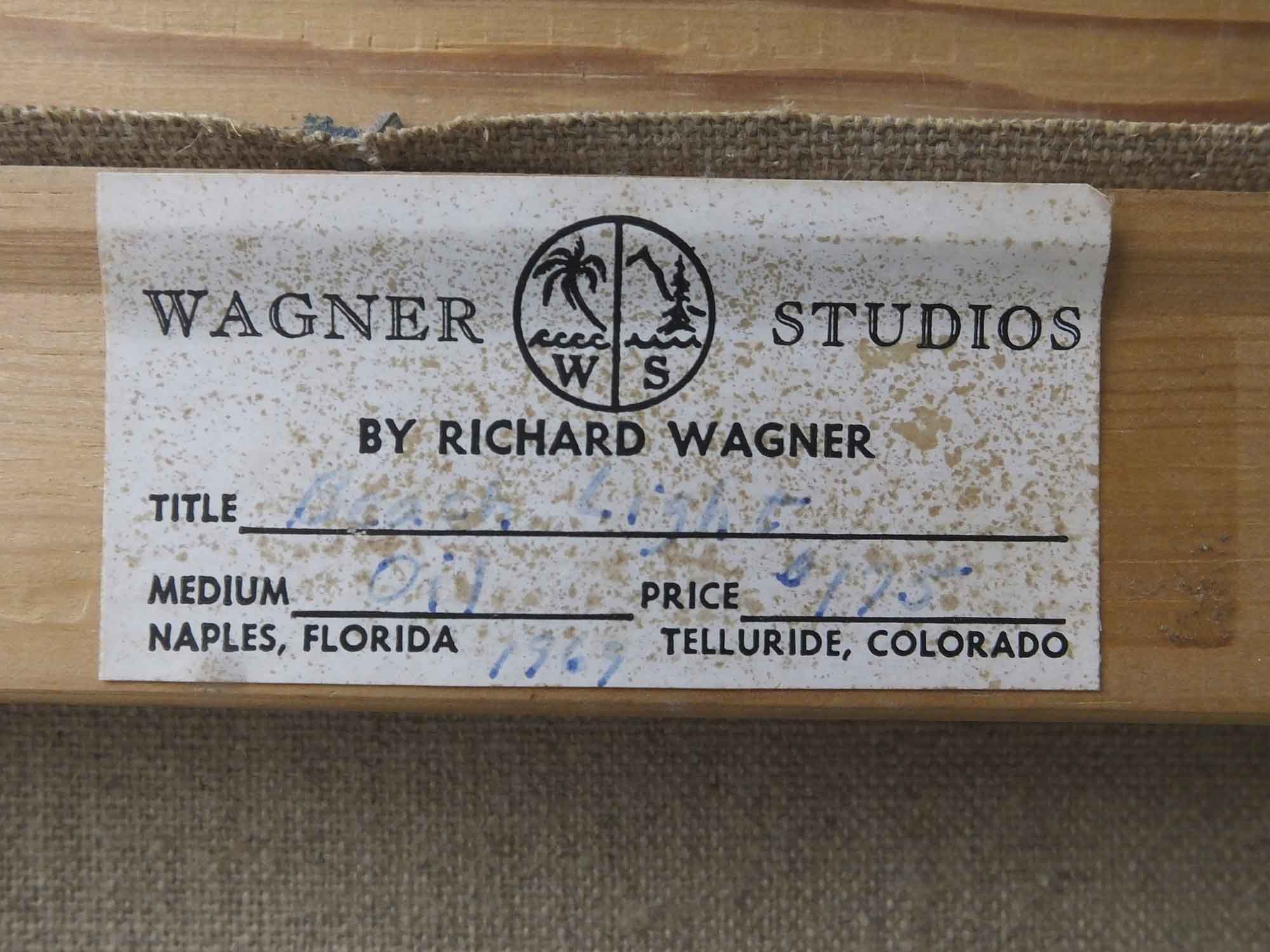 Original Oil Painting on Canvas By Richard Wagner, Circa 1967