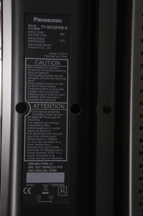 Panasonic HD Plasma Television