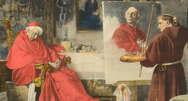 Framed Art Print - "The Cardinal's Portrait"