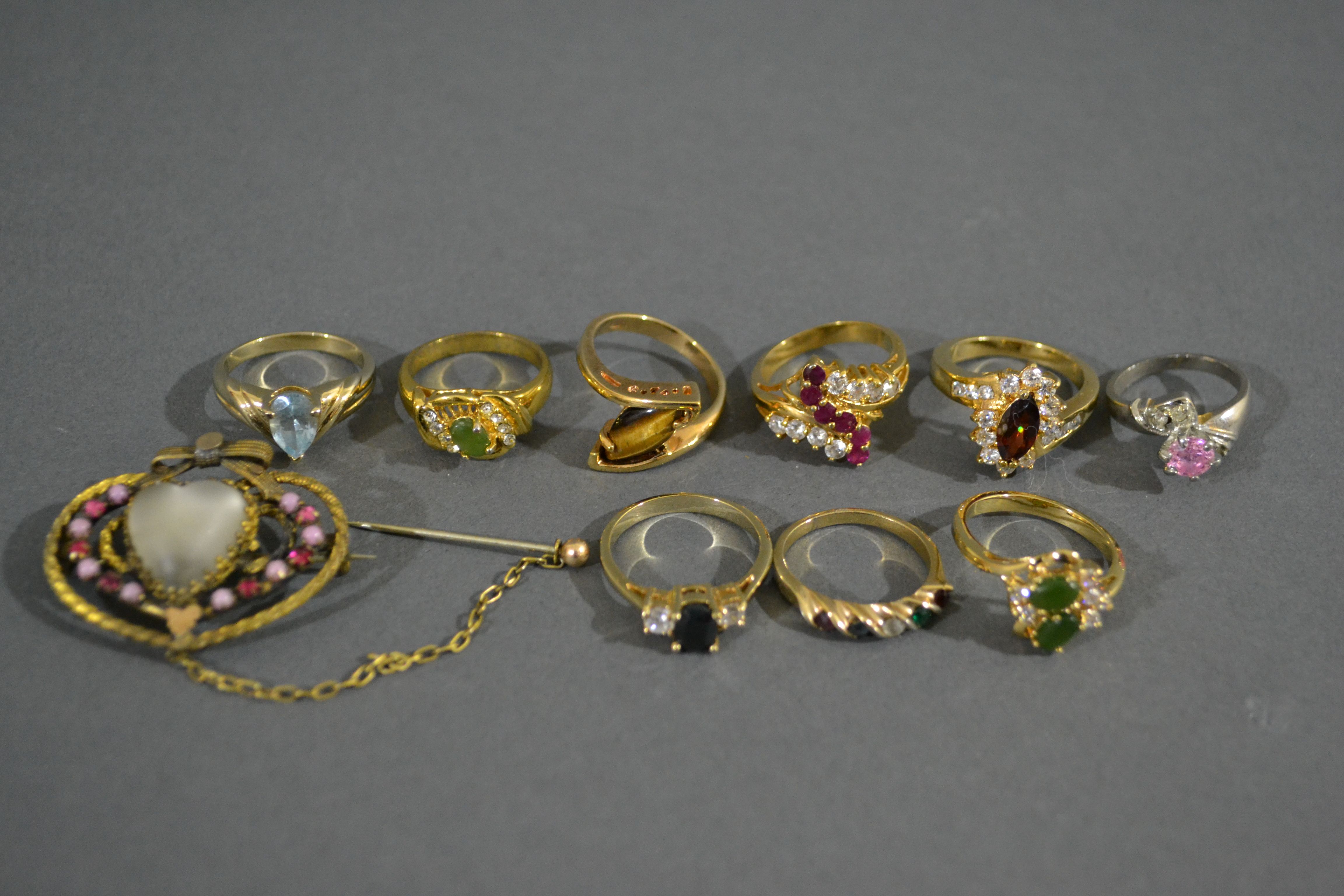 Collection of Gold-Tone Rings
