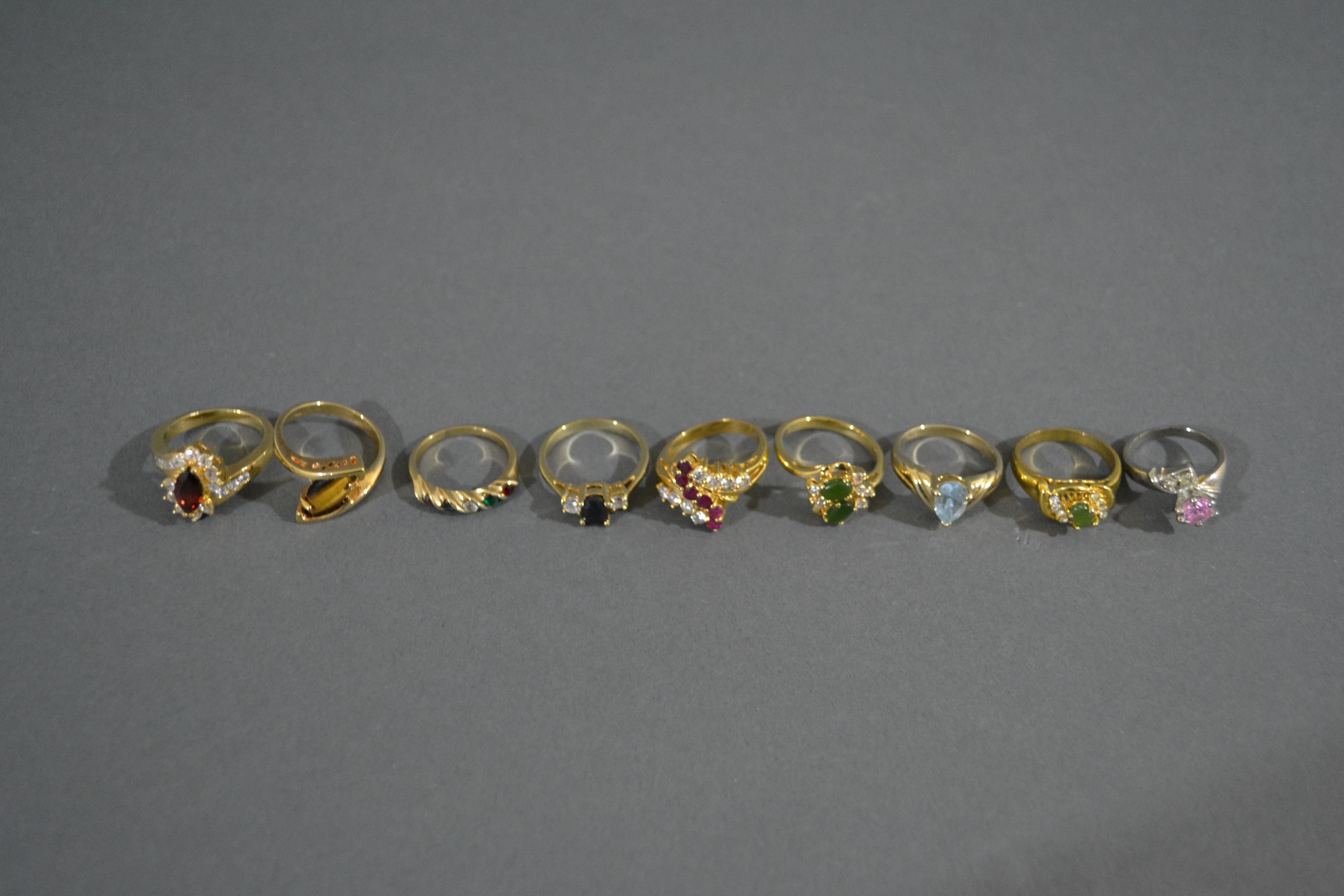 Collection of Gold-Tone Rings