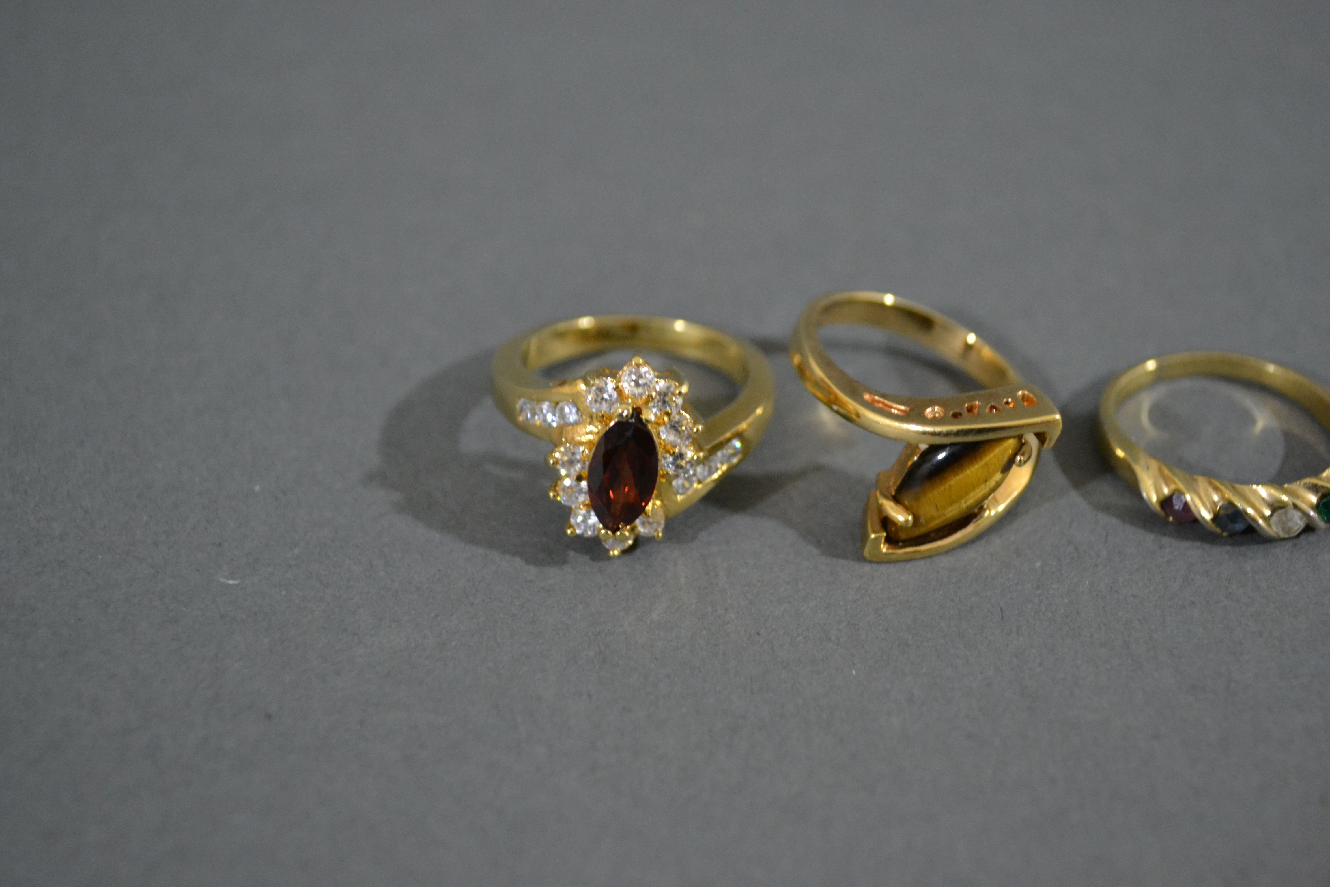 Collection of Gold-Tone Rings