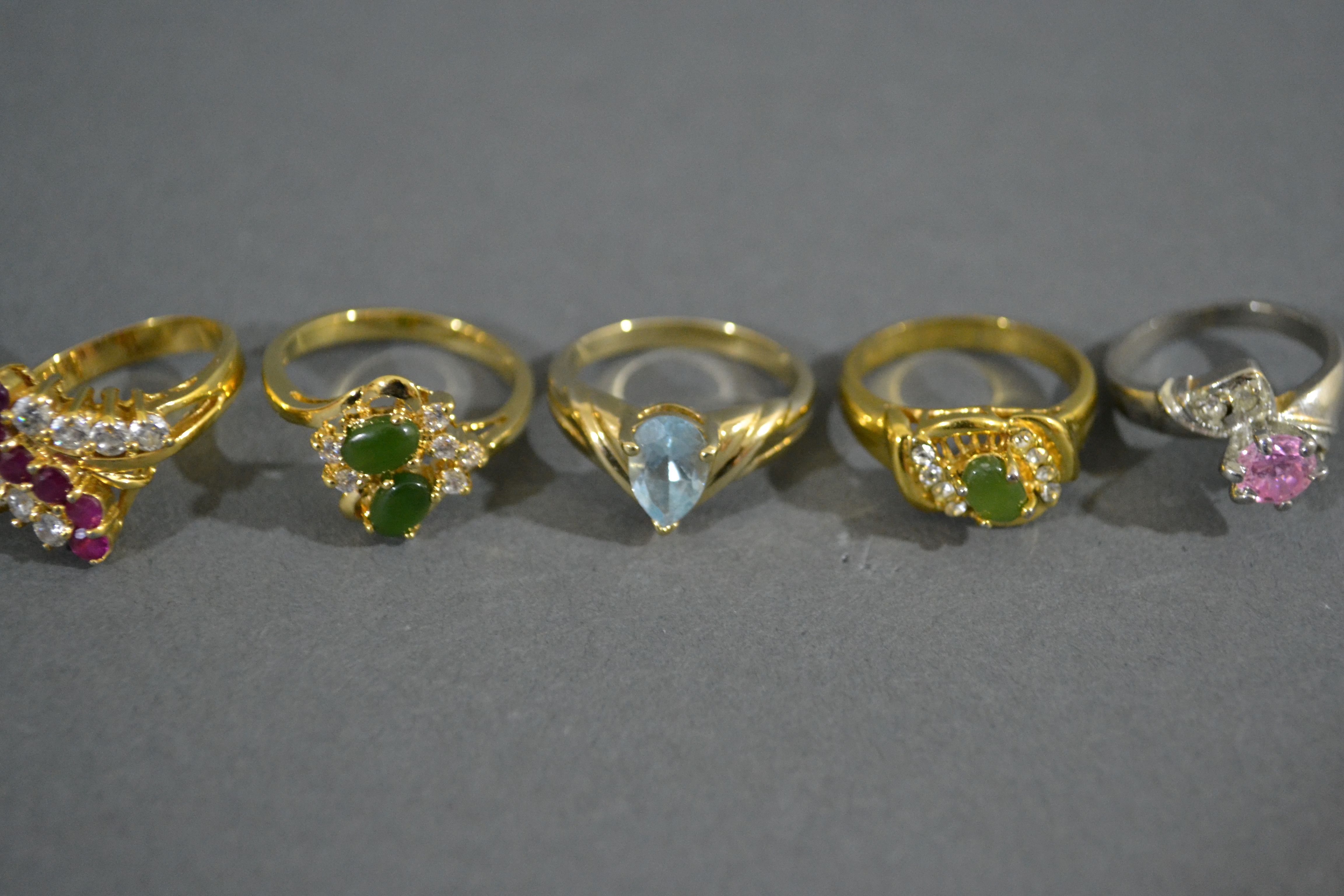 Collection of Gold-Tone Rings