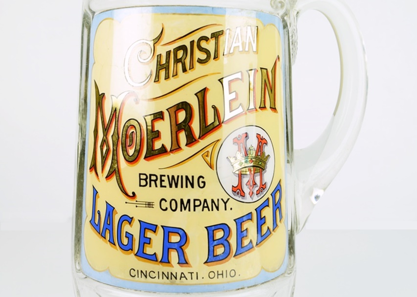 Pre-Prohibition Christian Moerlein Salesman's Sample Glass Mug