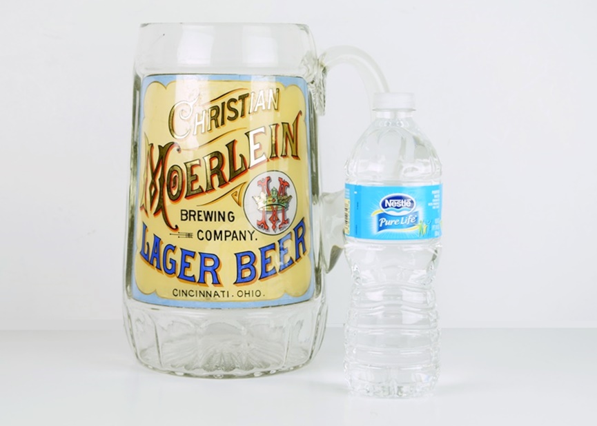 Pre-Prohibition Christian Moerlein Salesman's Sample Glass Mug