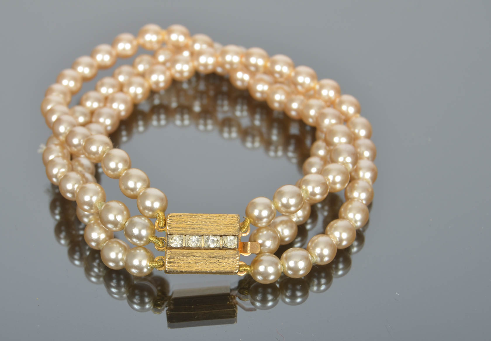 Collection of Vintage Faux Pearl Necklaces and Bracelets