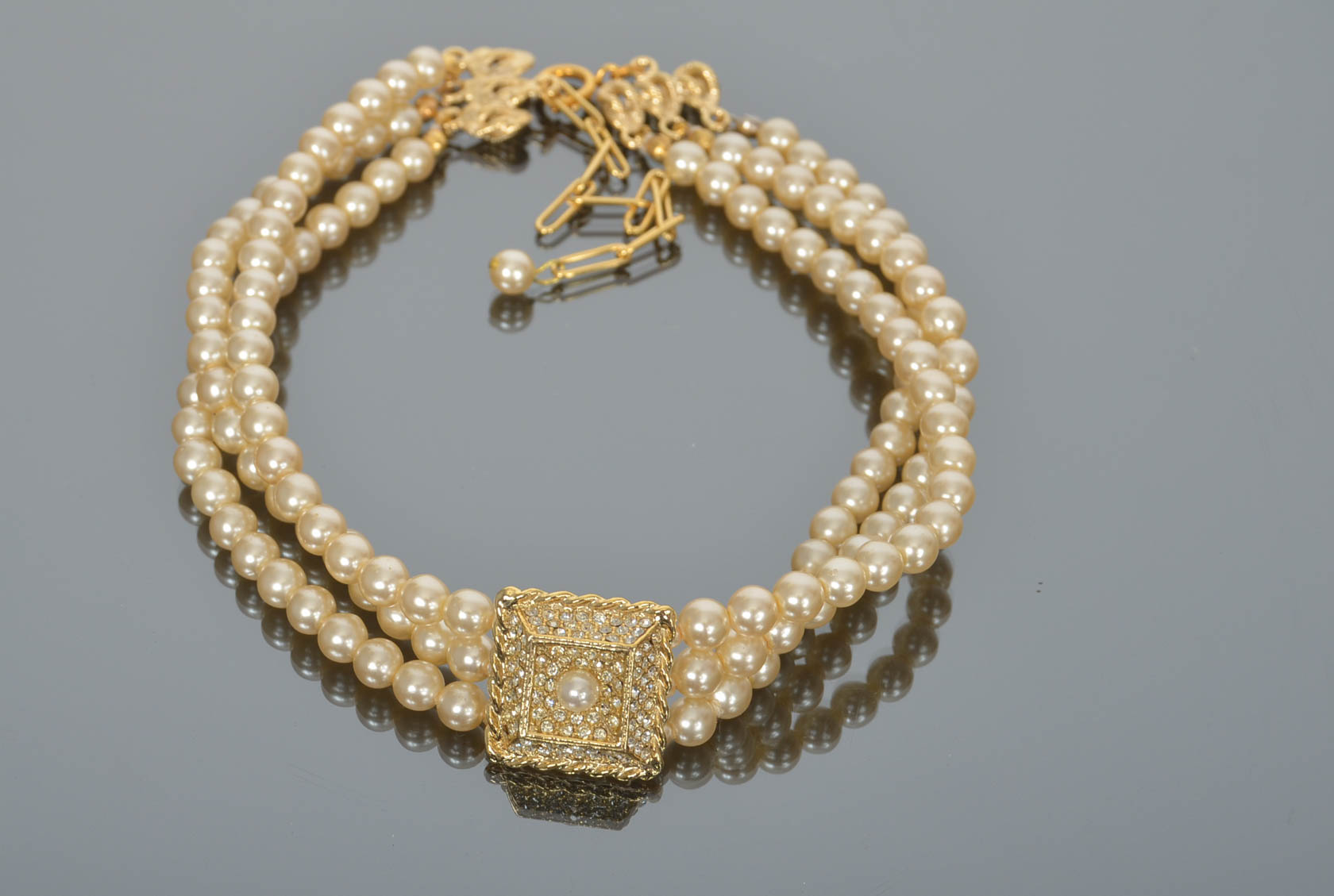 Collection of Vintage Faux Pearl Necklaces and Bracelets