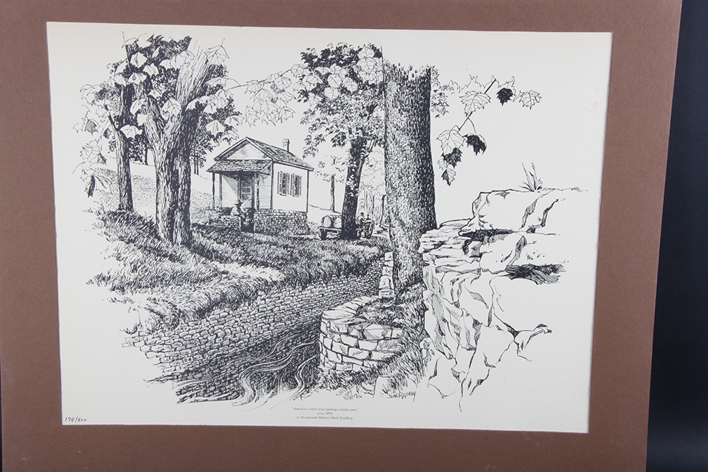 Joe Rigsby Lithograph of Maker's Mark Distillery Store