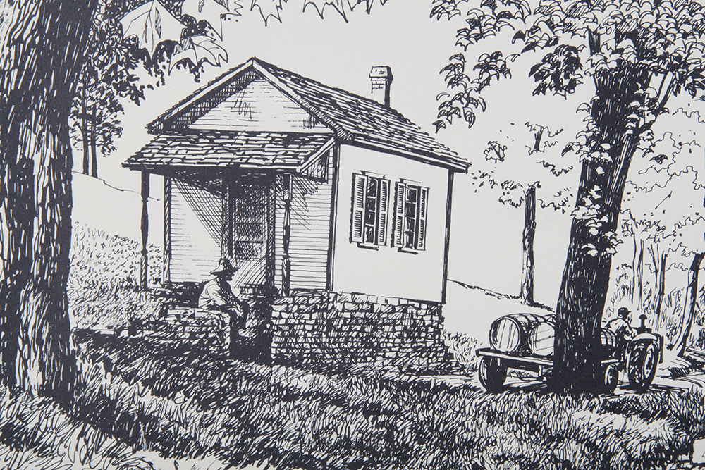 Joe Rigsby Lithograph of Maker's Mark Distillery Store