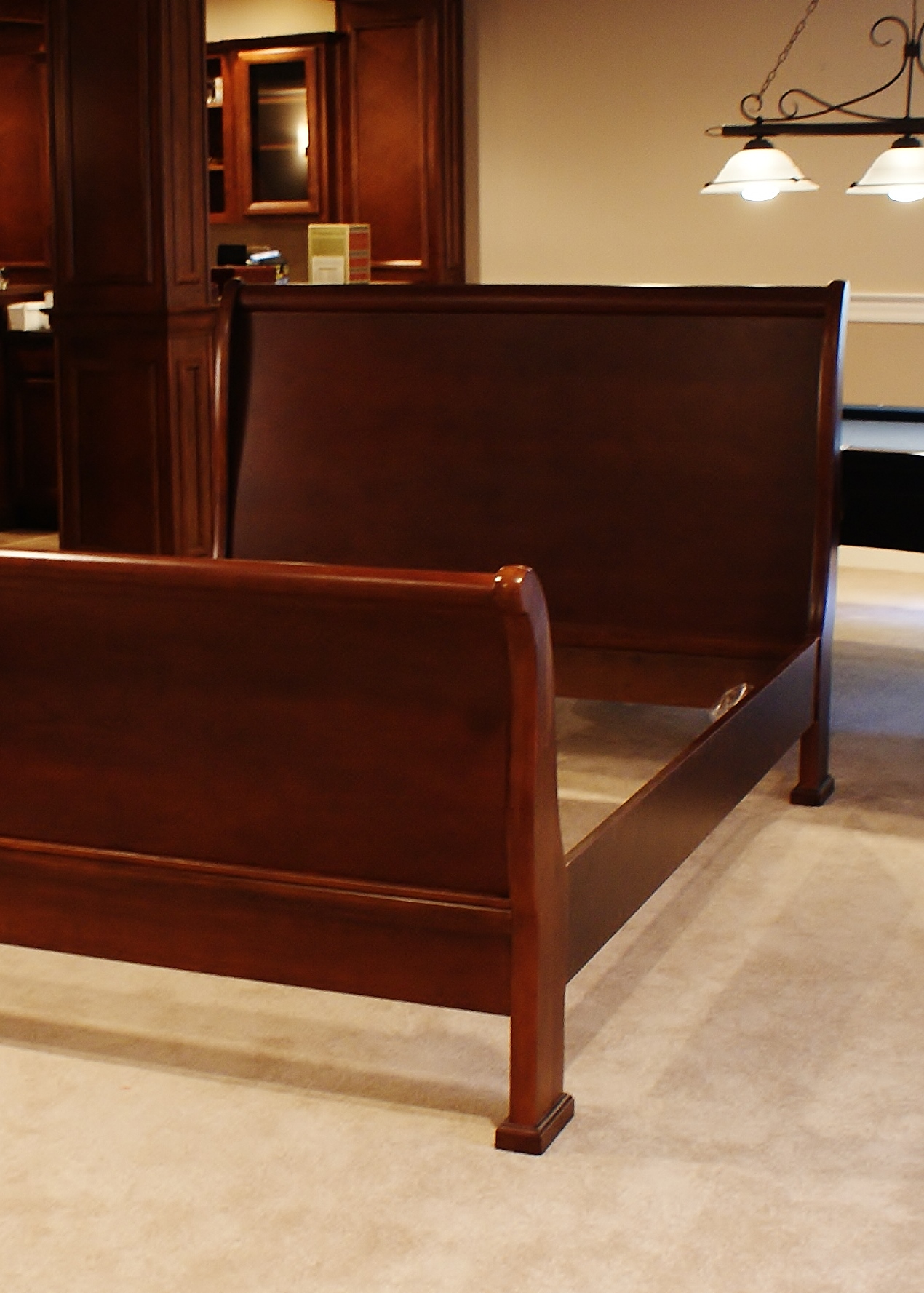 Solid Cherry Stanley Sleigh Bed