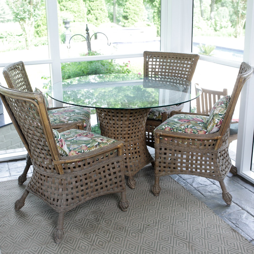 Rattan Wicker Outdoor Dining Set