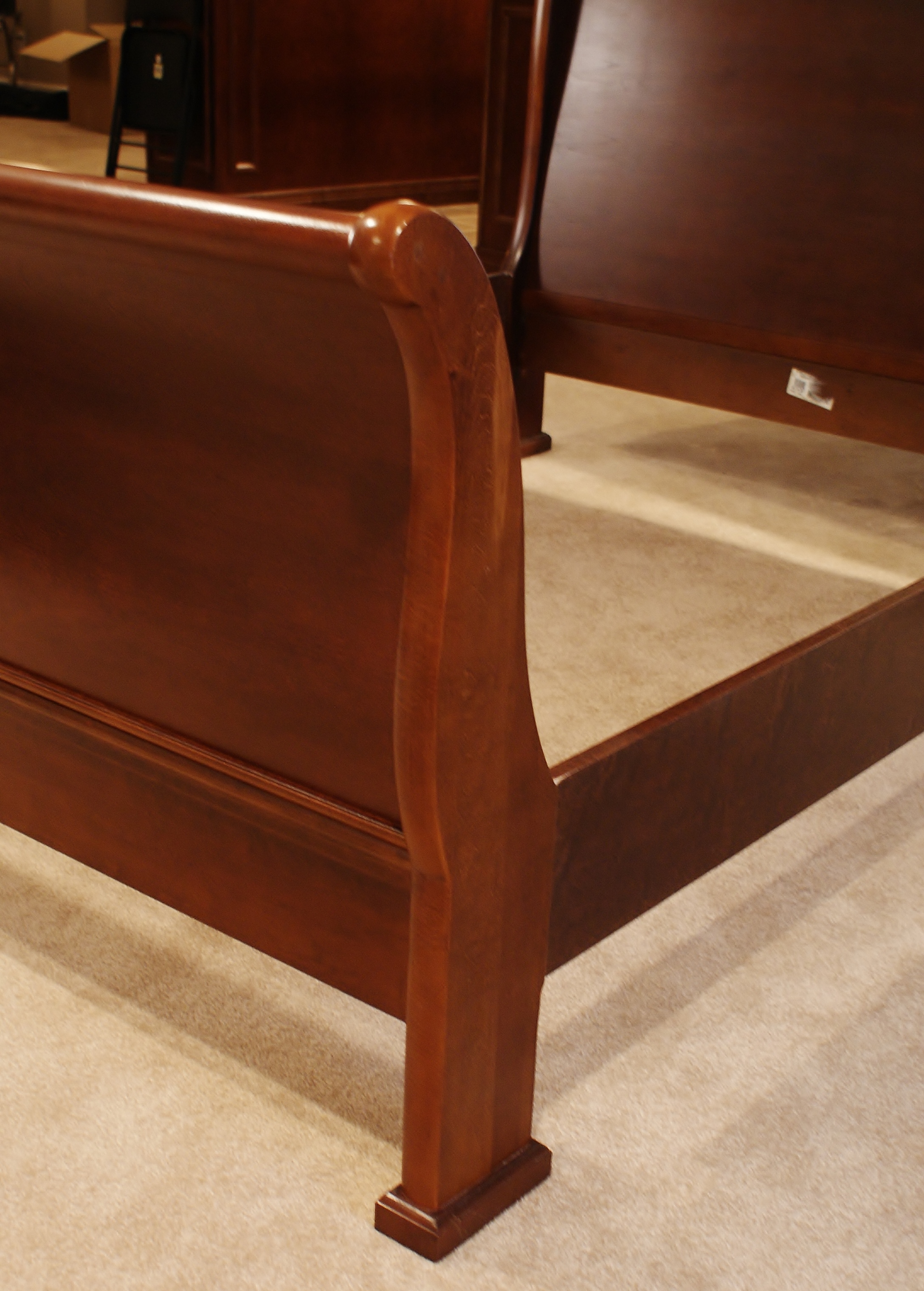 Solid Cherry Stanley Sleigh Bed