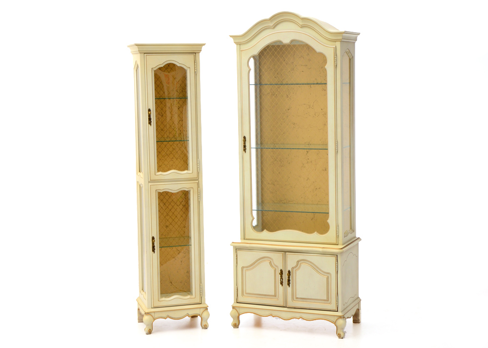 Pair of French Provincial Display Cabinets