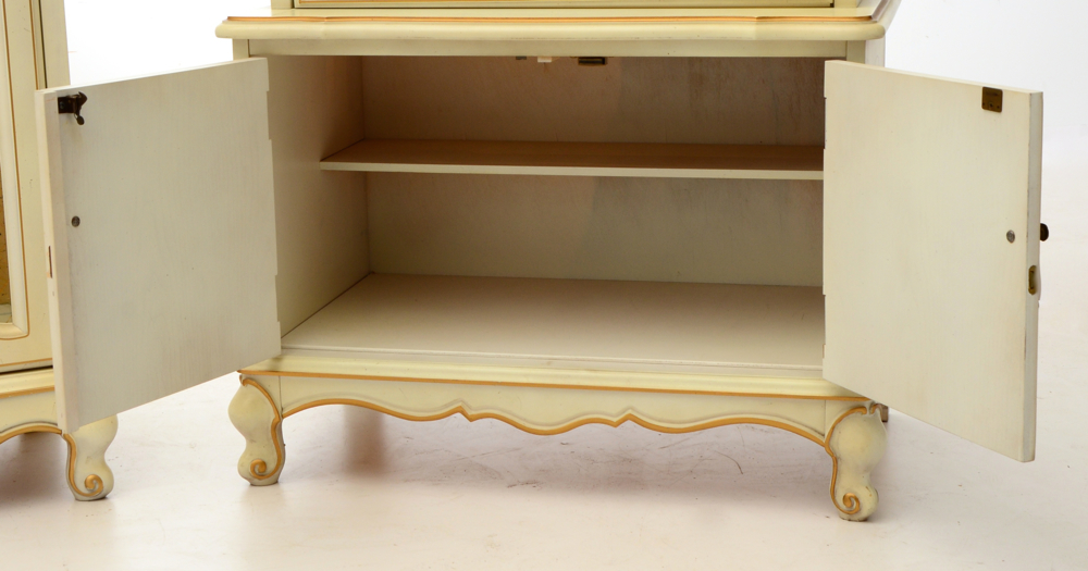 Pair of French Provincial Display Cabinets