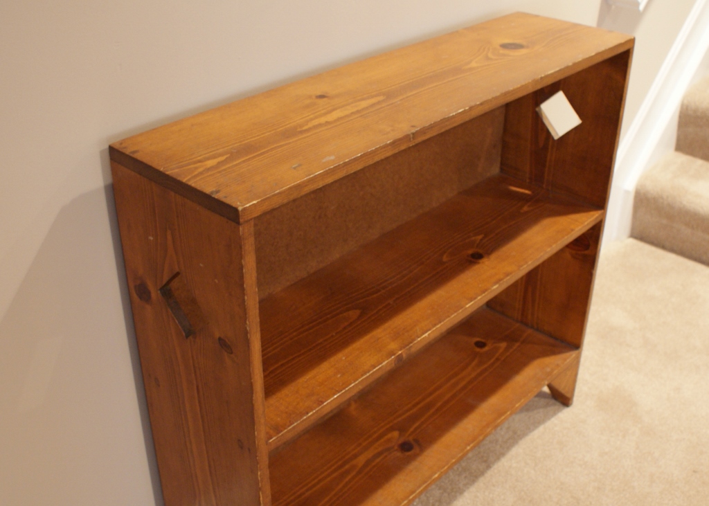 Pine Book Case With Diamond Cutouts