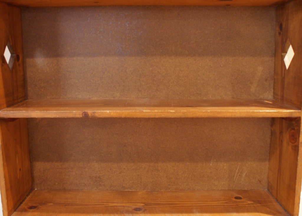 Pine Book Case With Diamond Cutouts