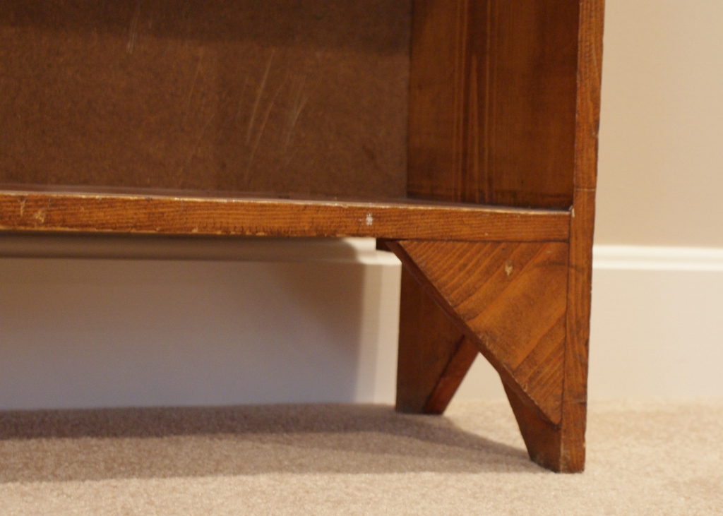 Pine Book Case With Diamond Cutouts