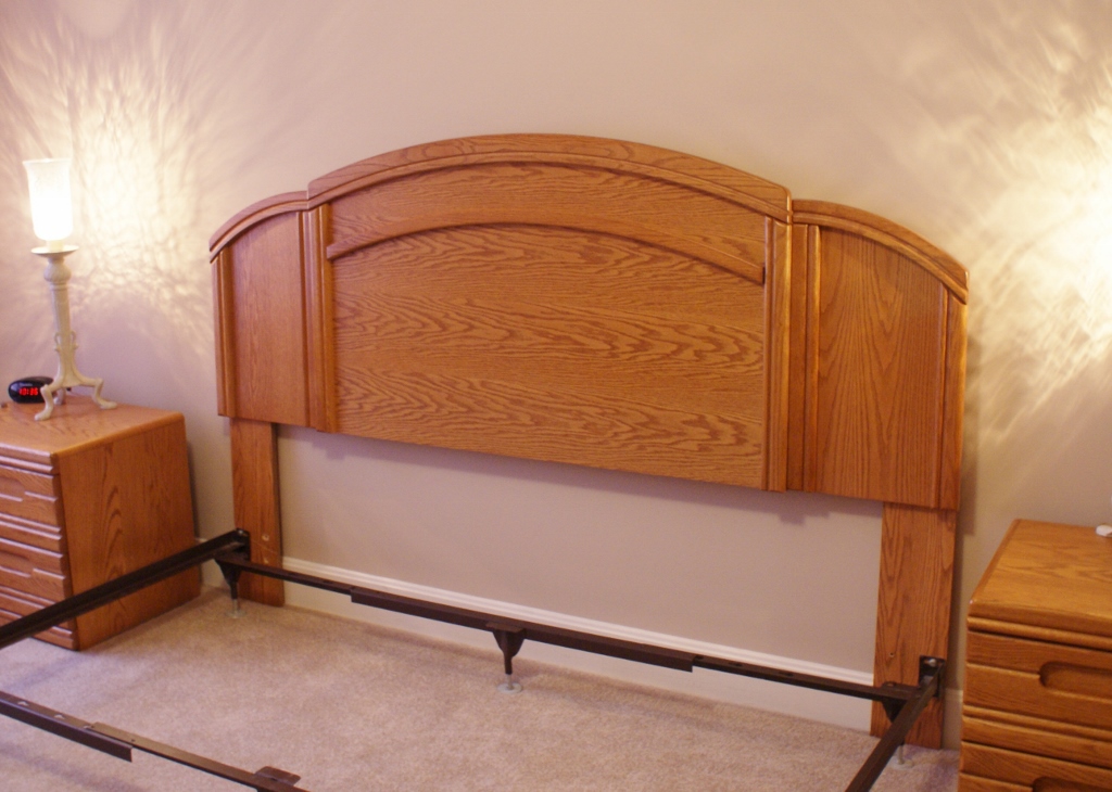 King Size Vintage Solid Oak Bed
