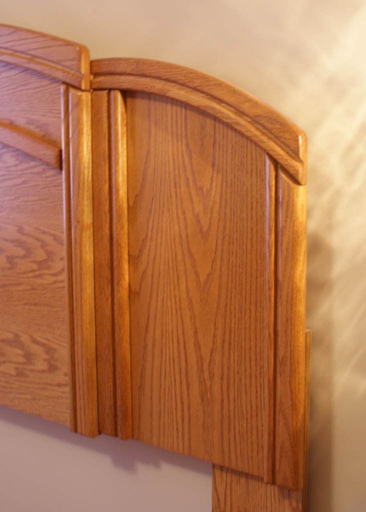 King Size Vintage Solid Oak Bed