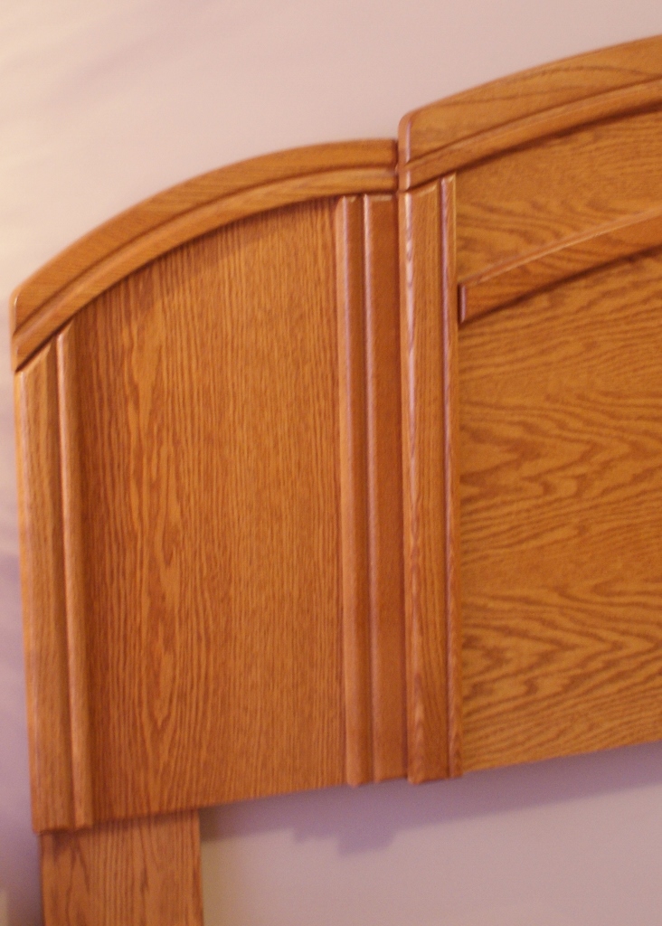 King Size Vintage Solid Oak Bed