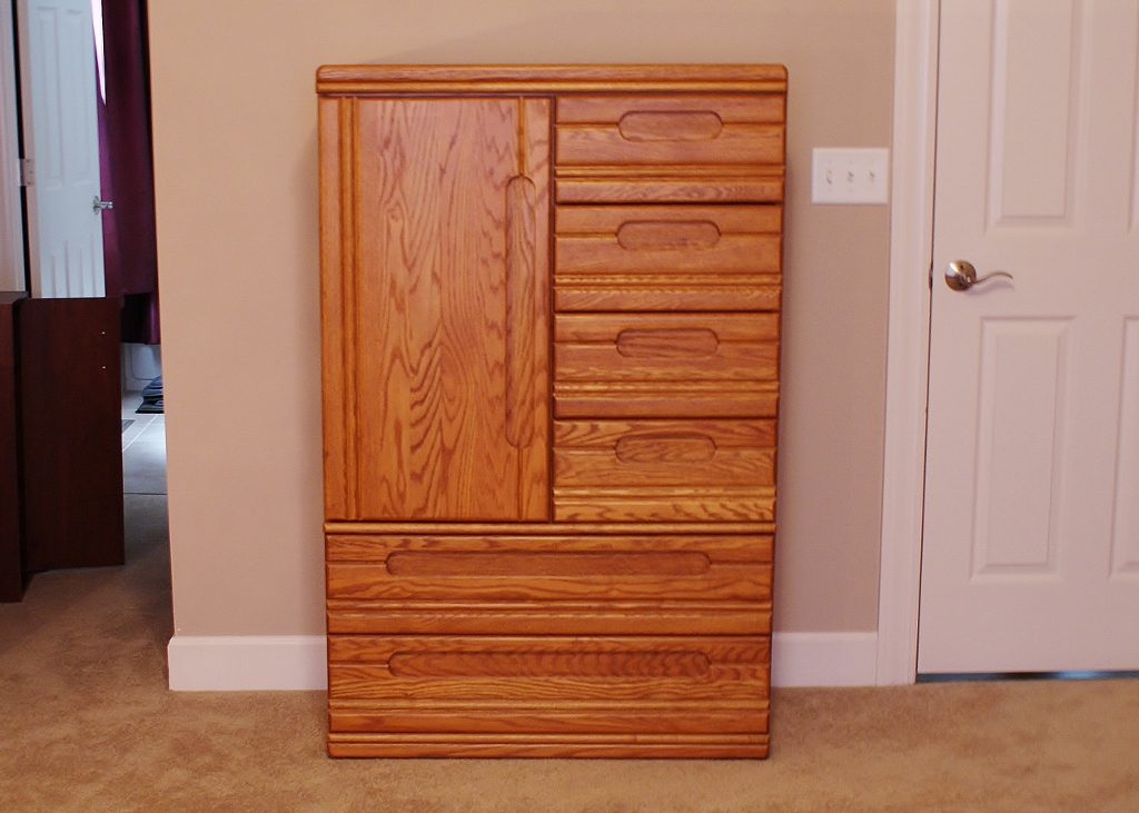Vintage Solid Oak Armoire