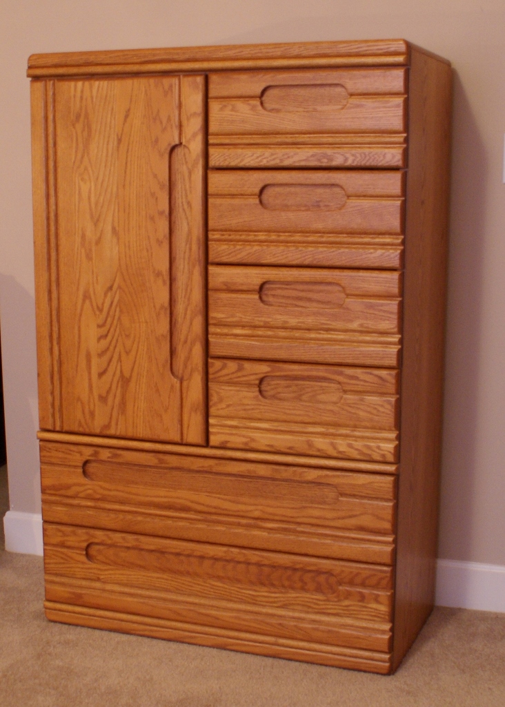 Vintage Solid Oak Armoire