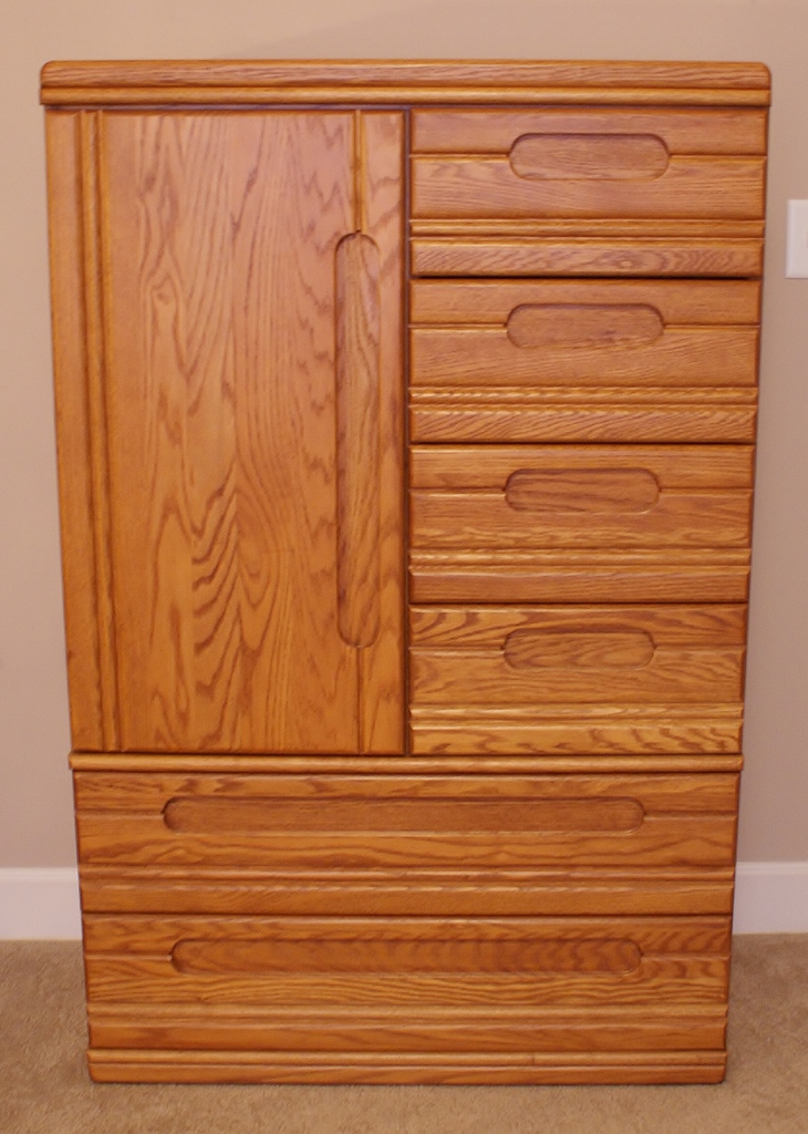 Vintage Solid Oak Armoire