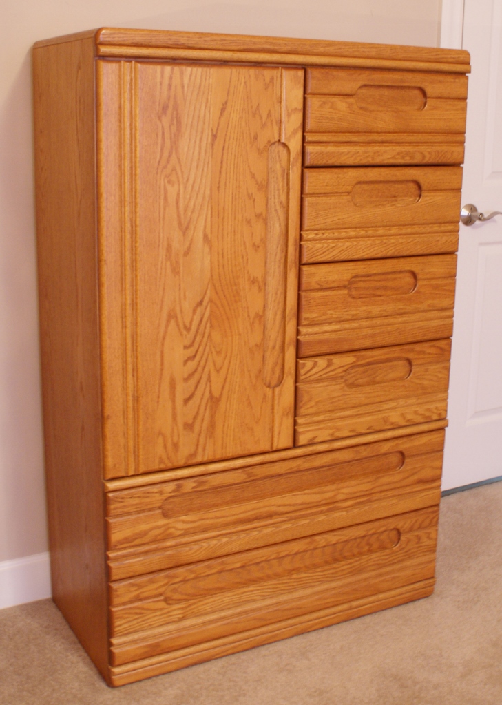 Vintage Solid Oak Armoire