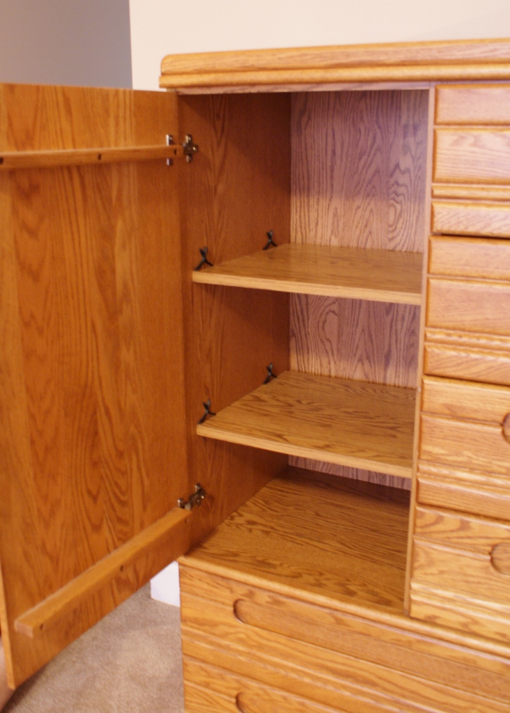 Vintage Solid Oak Armoire