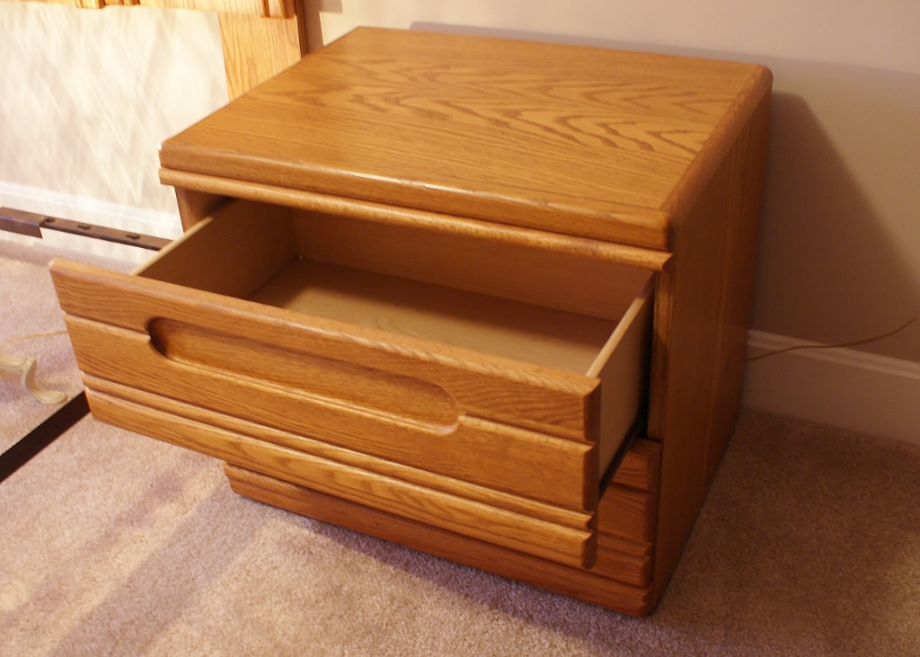 Vintage Solid Oak Nightstand