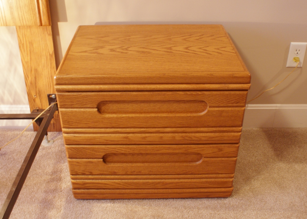 Vintage Solid Oak Nightstand