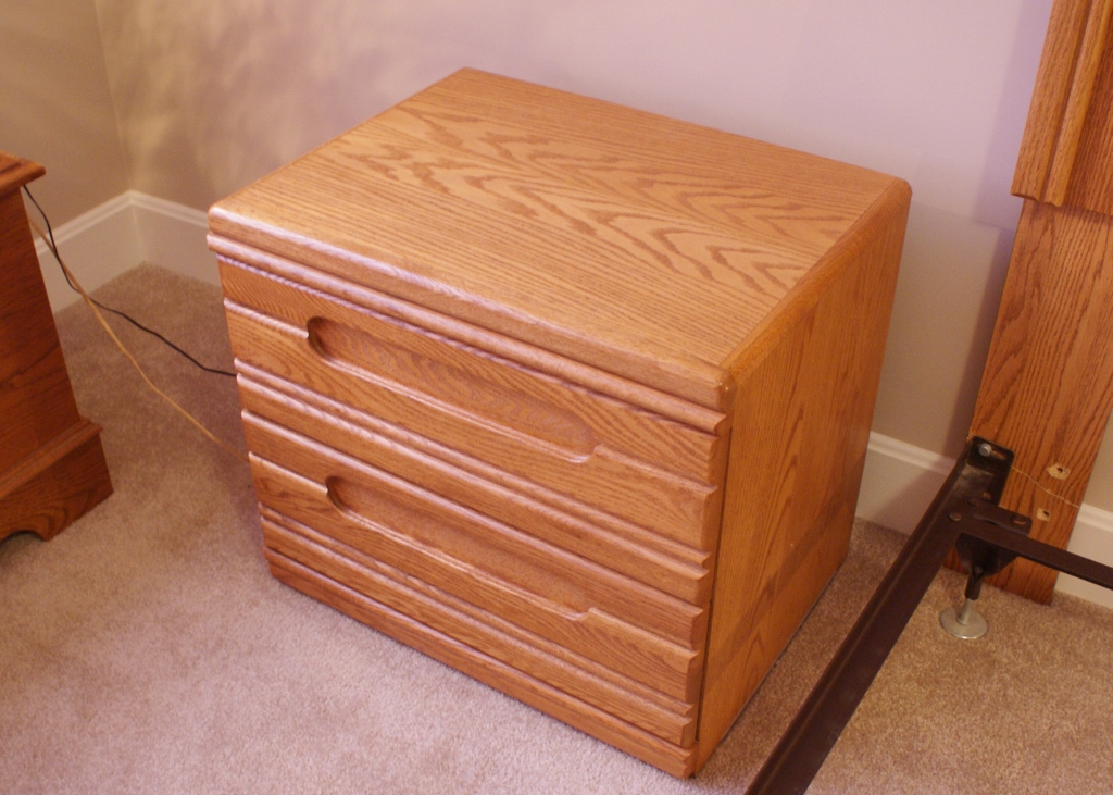 Vintage Solid Oak Nightstand