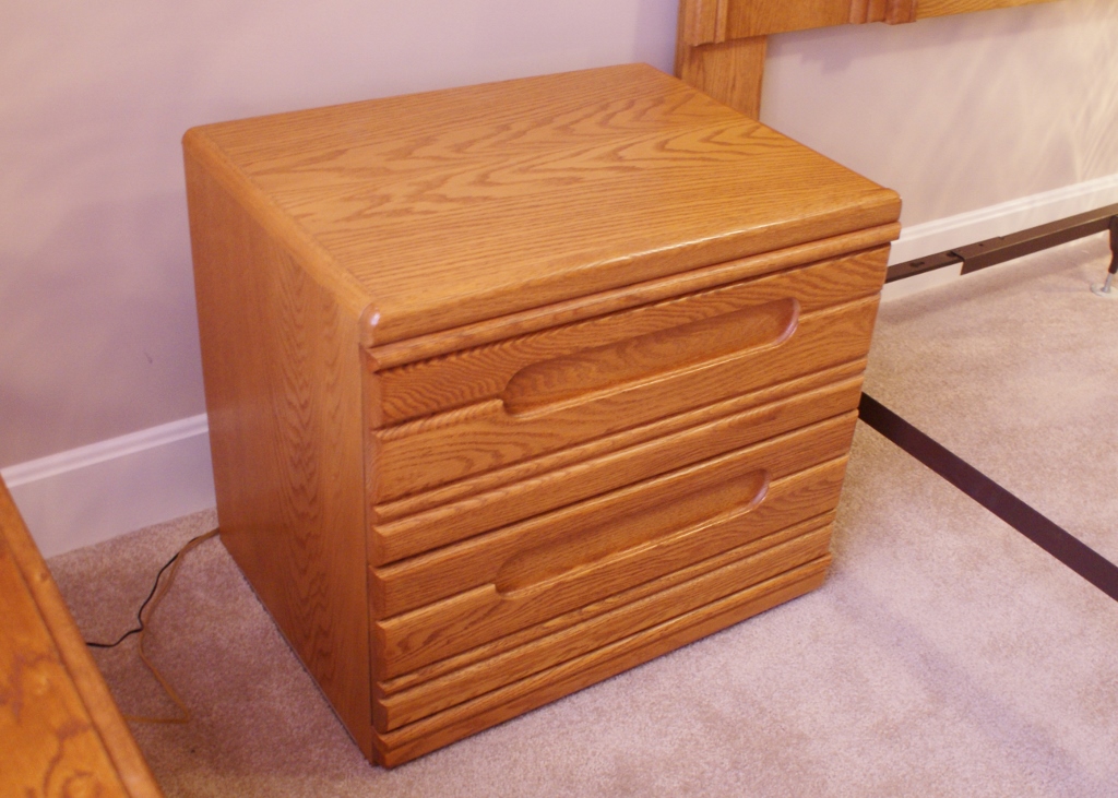 Vintage Solid Oak Nightstand