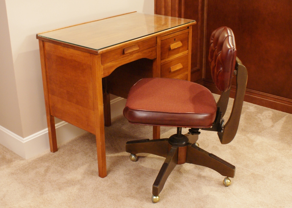 Mission Desk and Vintage Chair