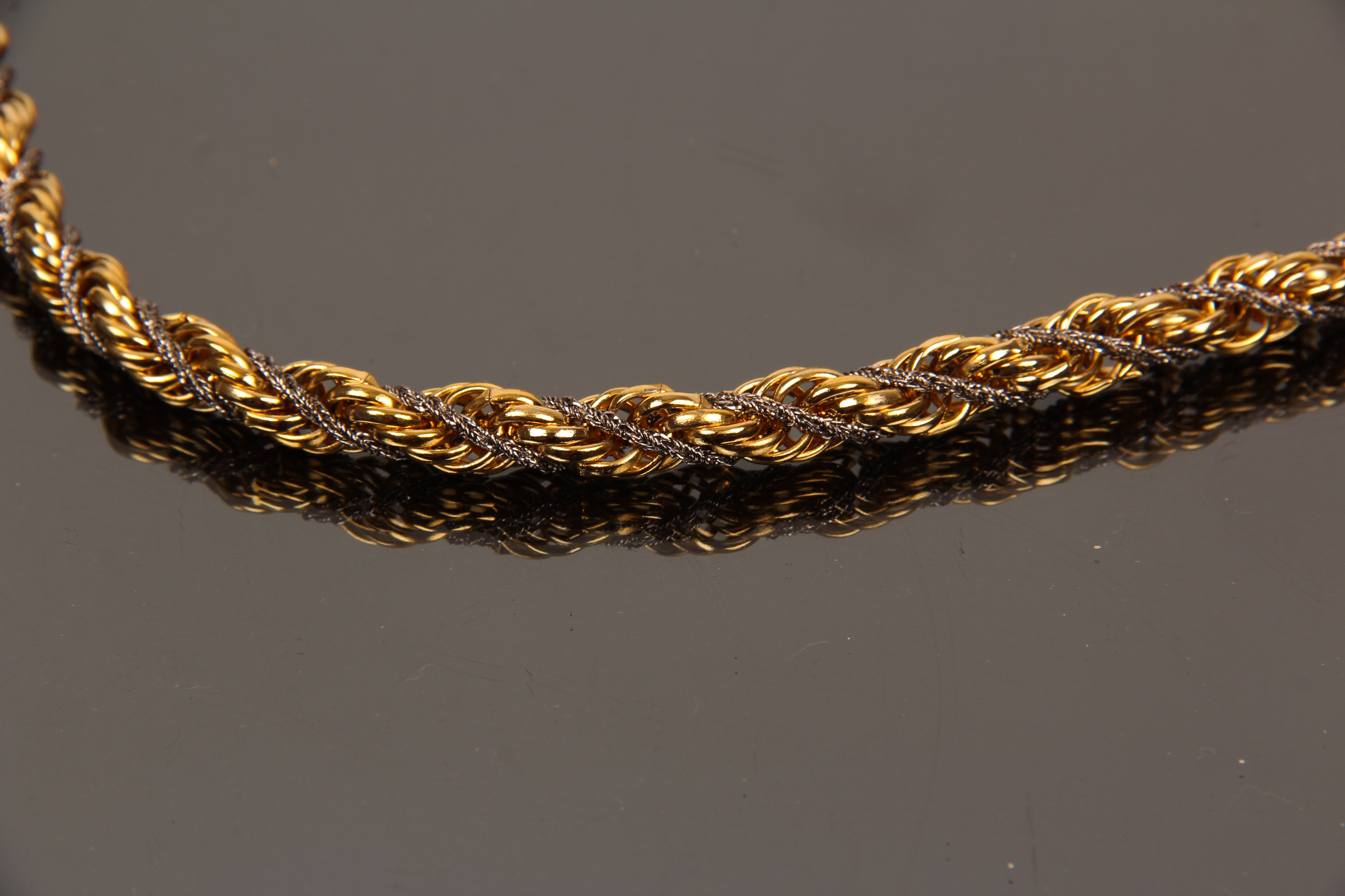 Gift Lot of Vintage Gold and Silver Toned Rope Necklaces