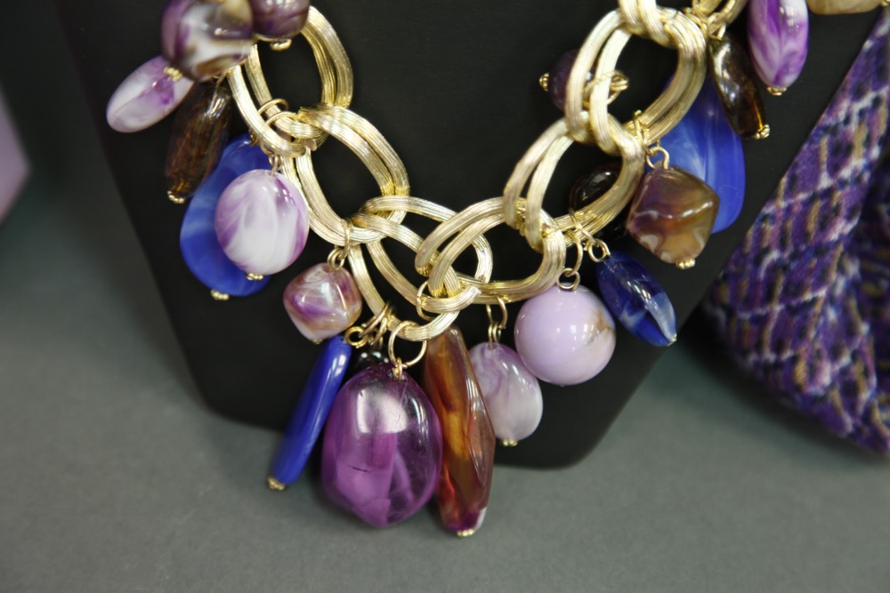 Purple Purse and Accessories