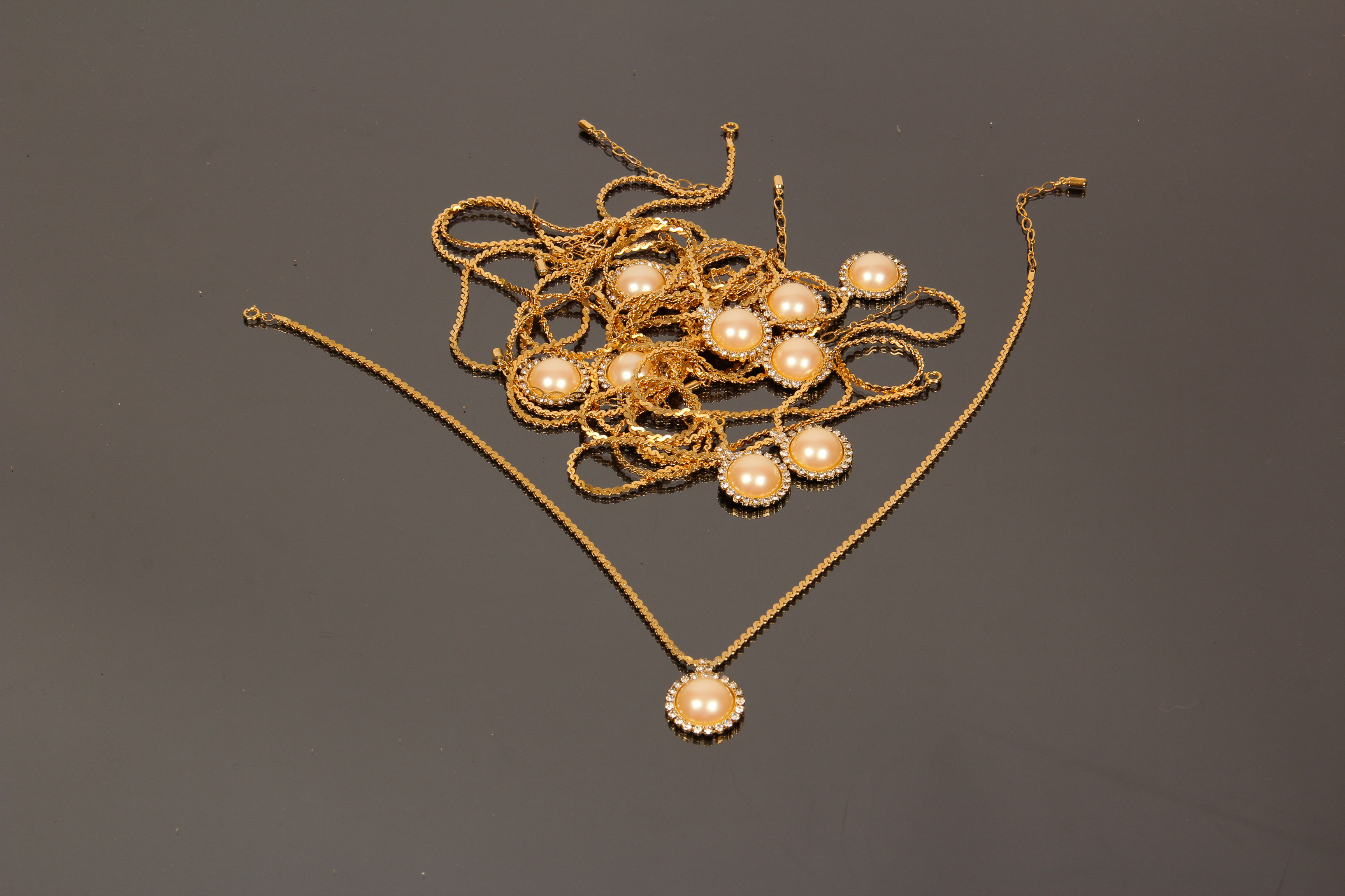 Wedding Set of Vintage Fashion Necklaces