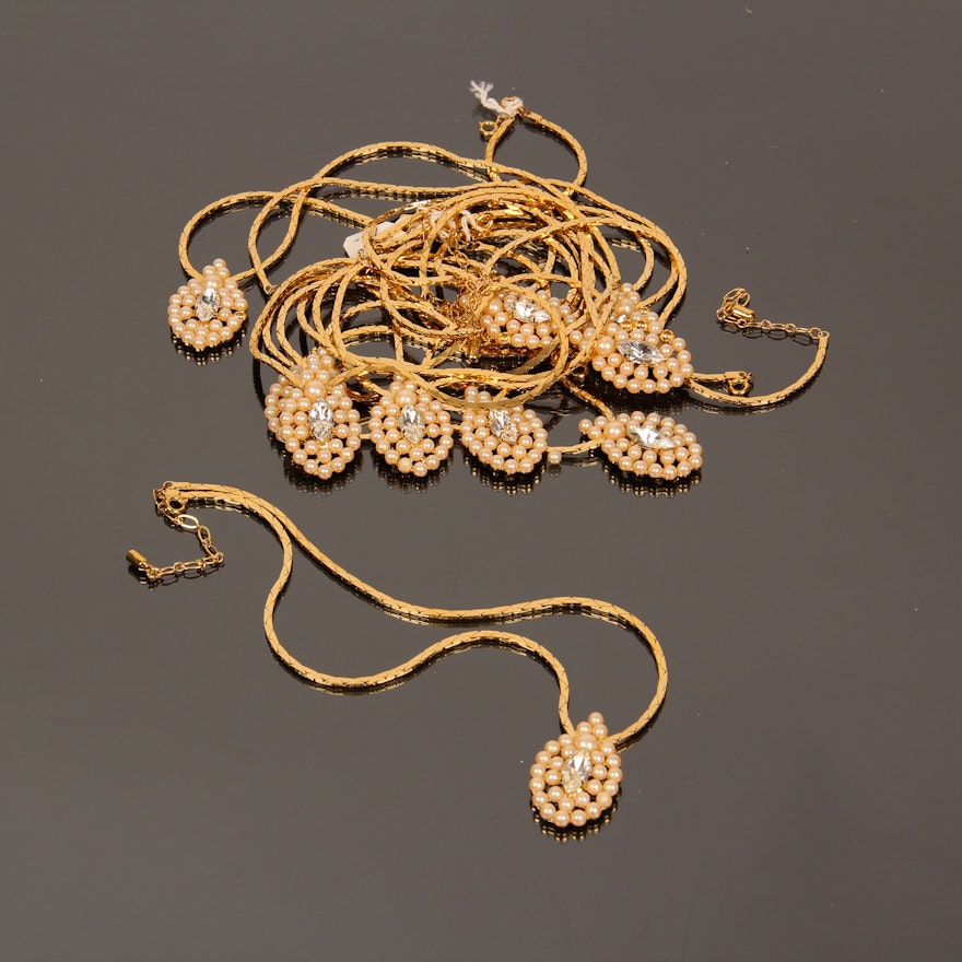 Wedding Set of Vintage Fashion Necklaces