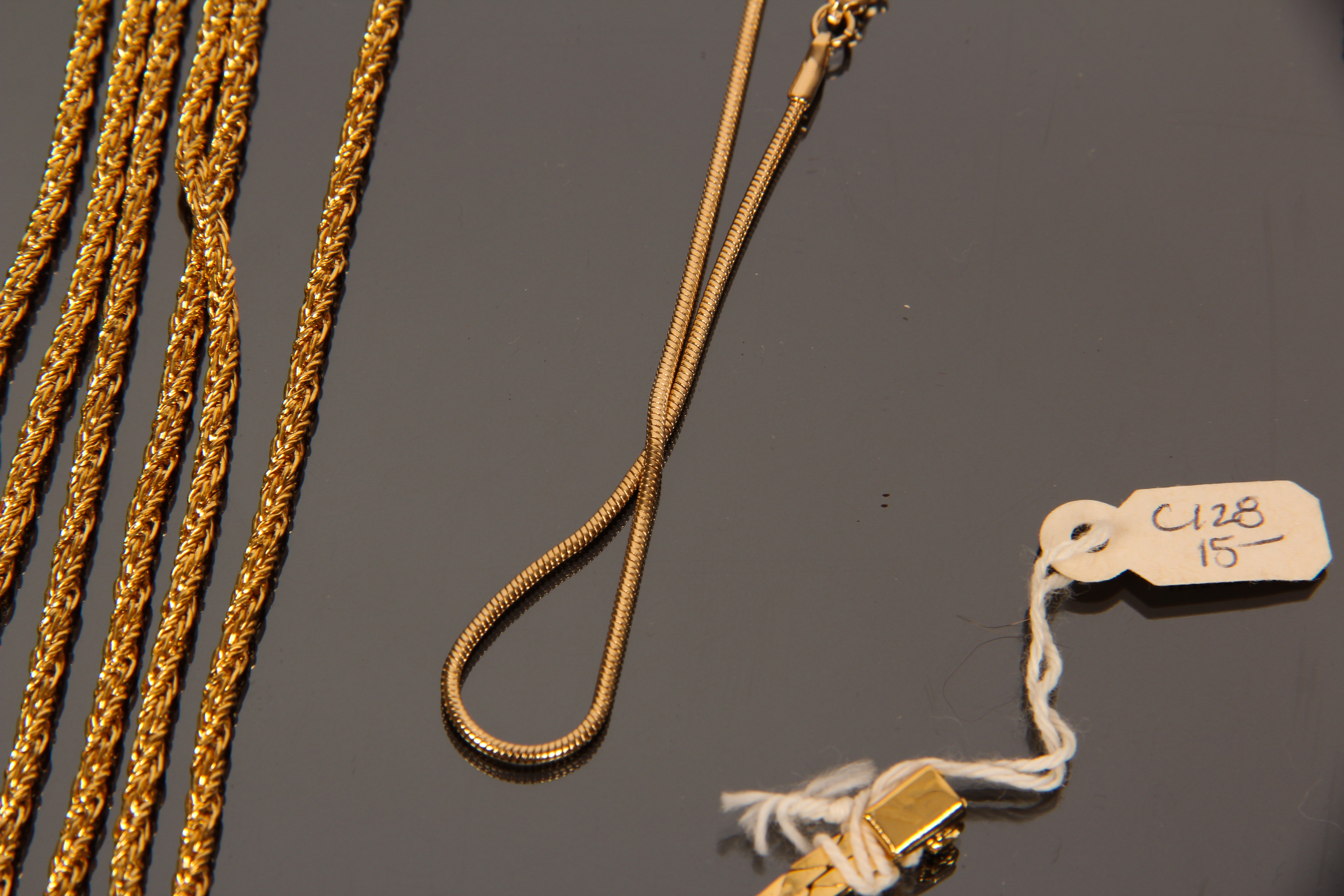 Assortment of Vintage Gold Tone Fashion Necklaces